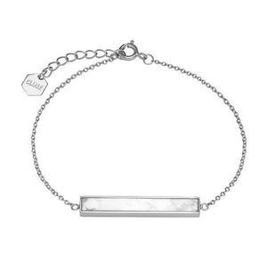 CLUSE Idylle Silver Marble Bar Chain Bracelet
