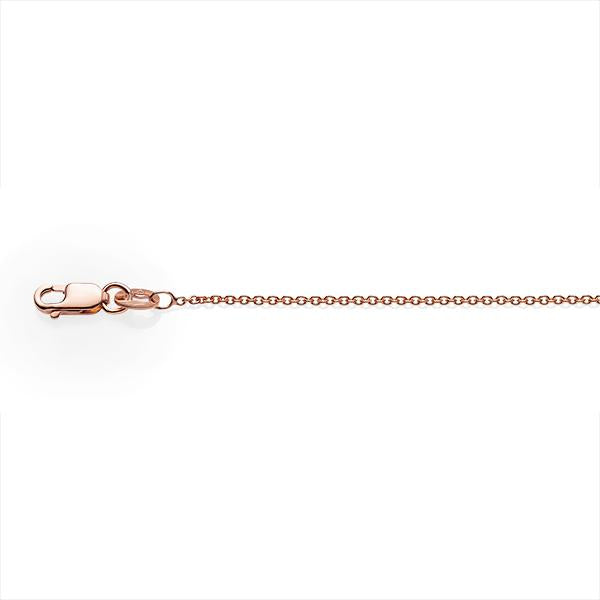 9ct Rose Gold 30 Gauge Cable Chain 55Cm