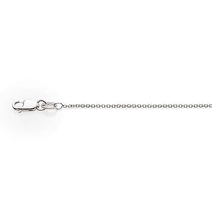 9ct White Gold 30 Gauge Cable Chain 45Cm 1.79gm