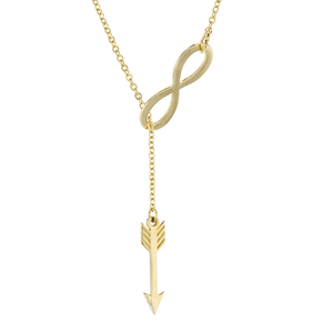 9ct 50cm Arrow Infinity Necklace