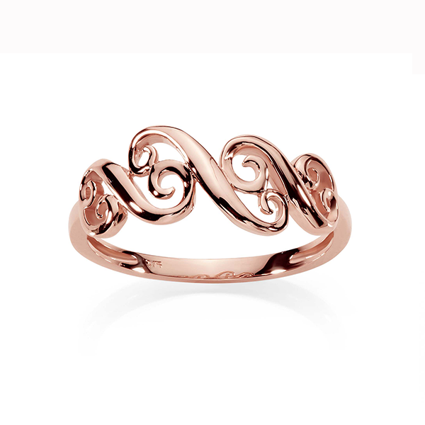 9ct Rose Gold Filigree Dress Ring