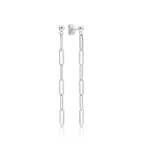 MP5877 Sterling Silver Link Chain Earrings (7106961277092)