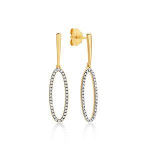 MP5871 9ct Yellow Gold 0.12ct (HI/P1-2) Diamond Earrings (7106959999140)