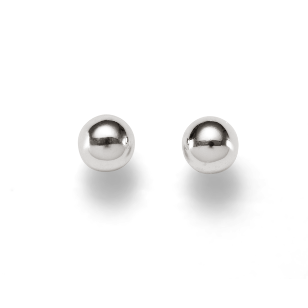 Sterling Silver Polished 6mm Ball Studs