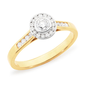 Diamond Halo Dress or Engagement Ring