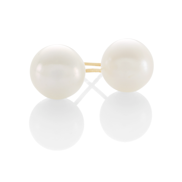 9ct 8mm Round Freshwater Pearl Studs