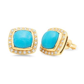 MMJ - Turquoise & Diamond Stud Earring